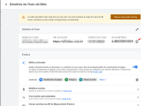 Tela com detalhes do Fluxo Web, incluindo o Código de Rastreamento que precisamos.